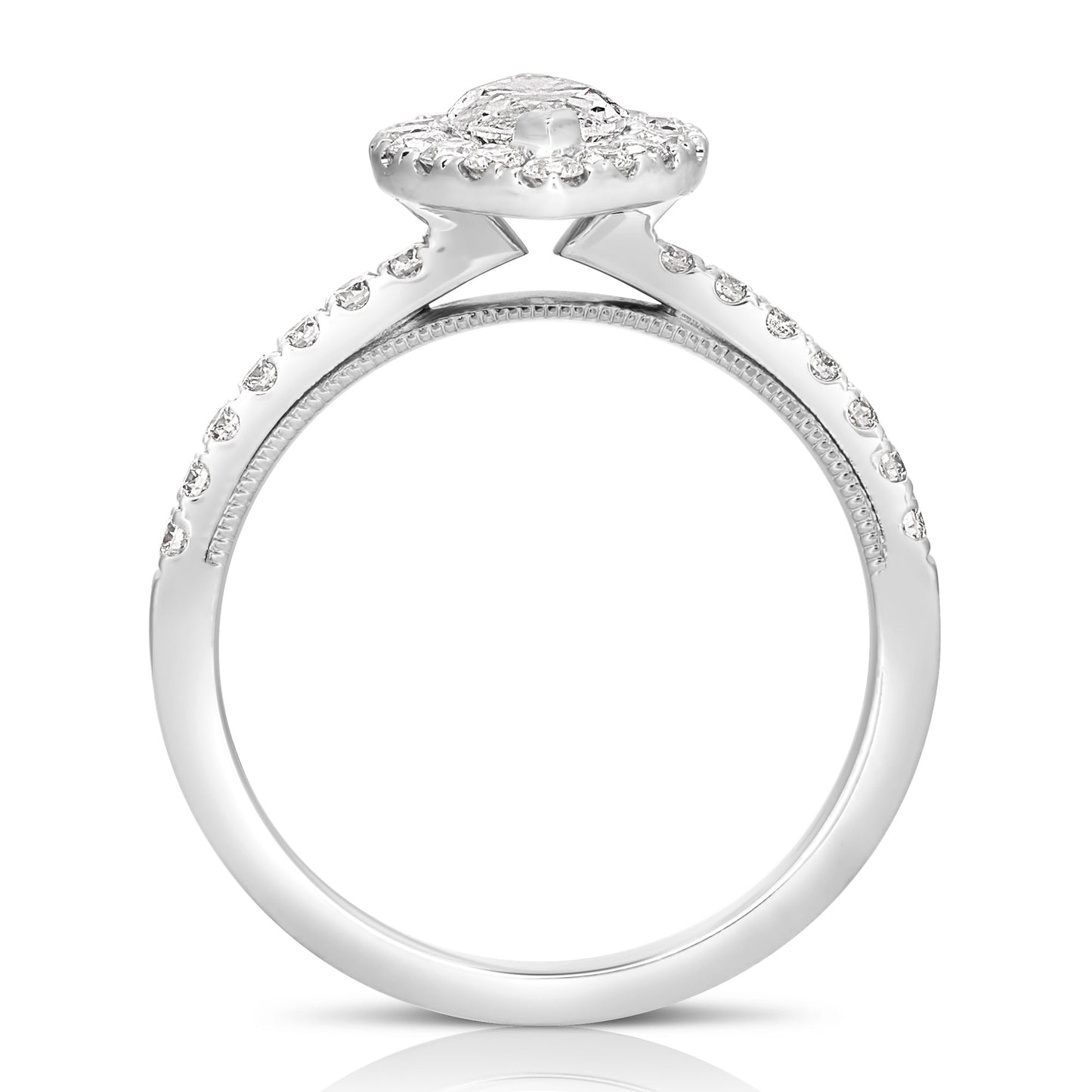 3/4 CT CENTER MARQUISE HALO DIAMOND ENGAGEMENT RING