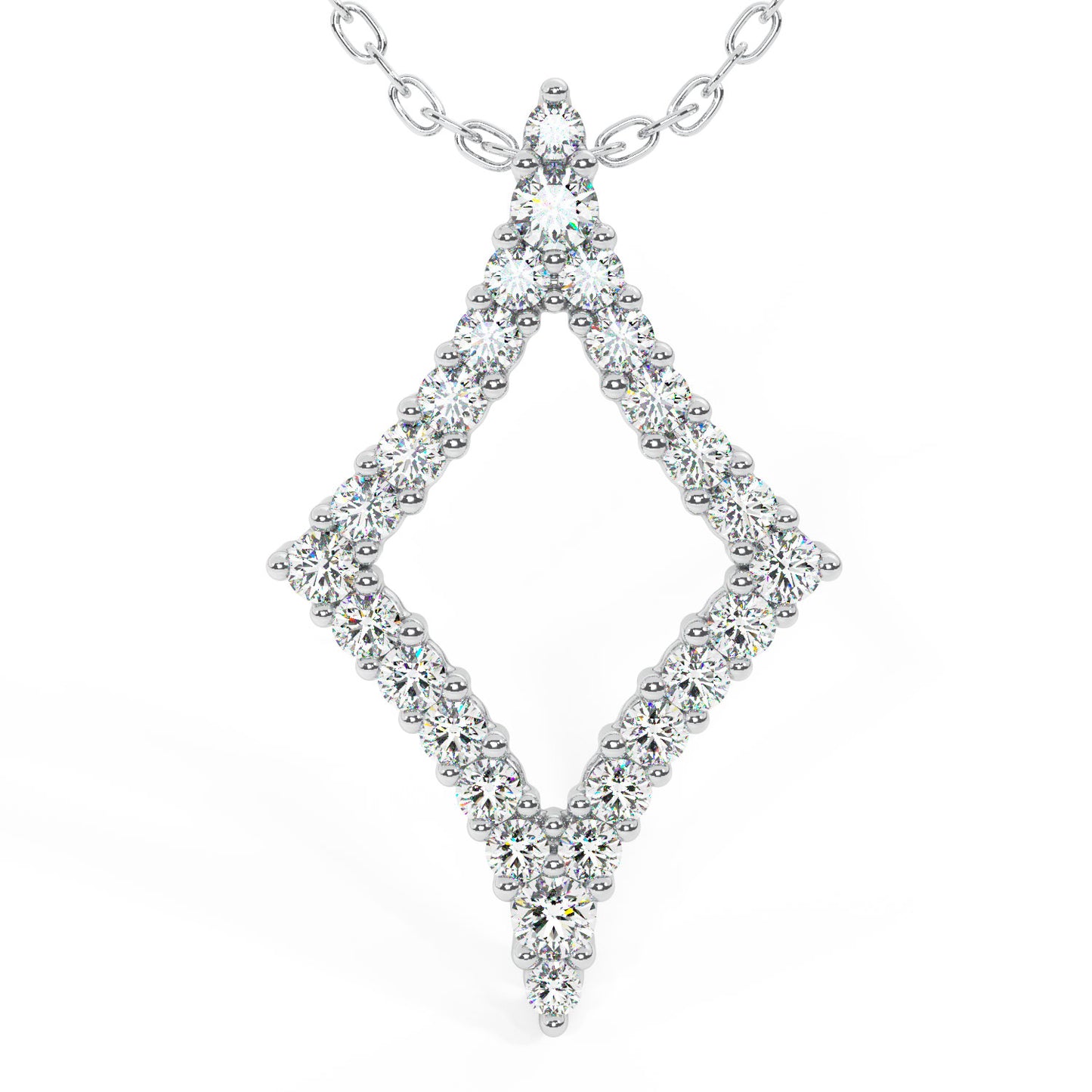 1/2 CTW COVETED DIAMOND SHAPE PENDANT