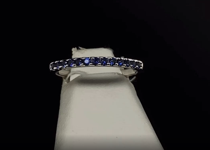 14K Sapphire Stackable Band