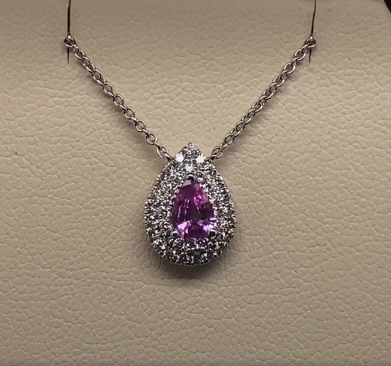18K Diamond and Sapphire Necklace