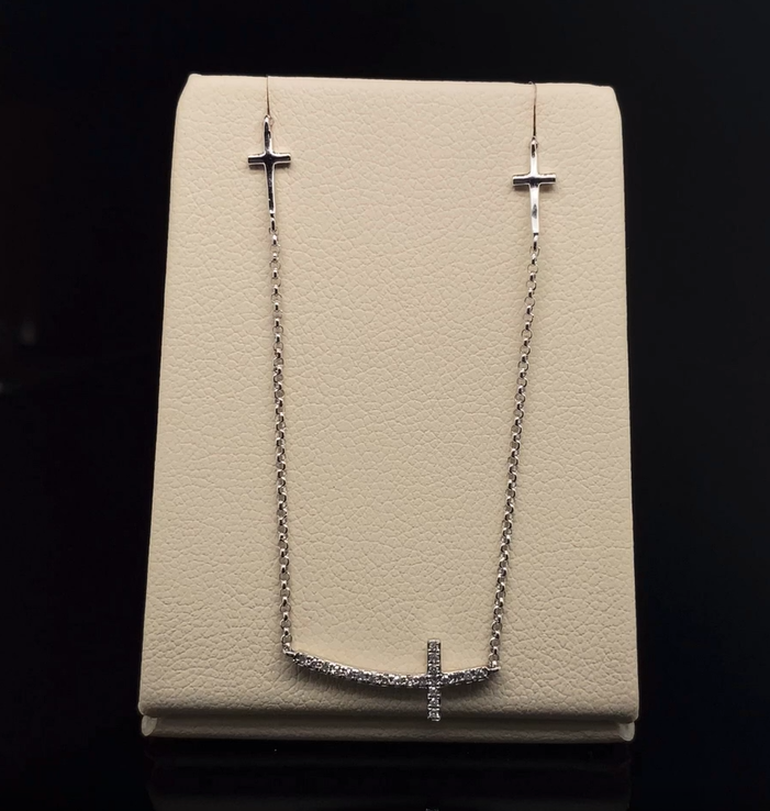 14K Diamond Cross Necklace