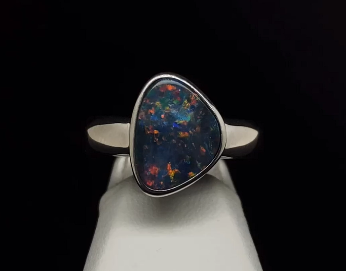 Sterling Silver Opal Ring