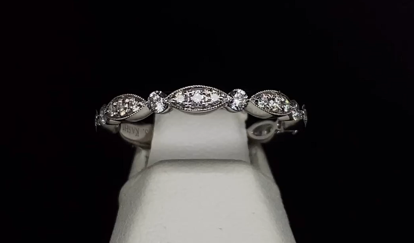 14K Stackable Diamond Band