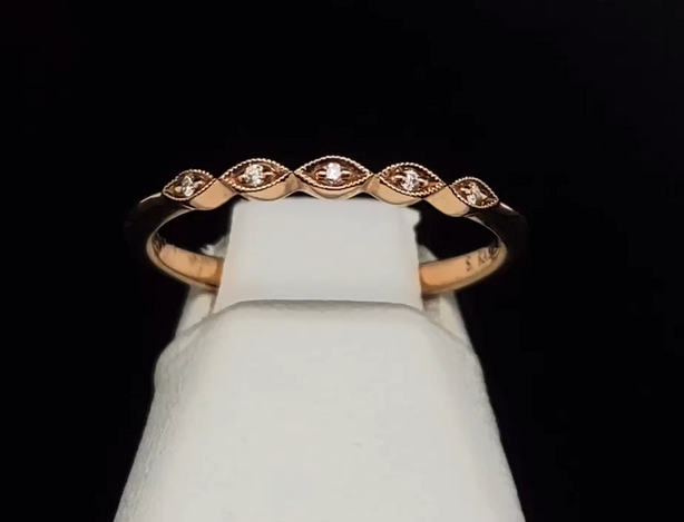 14K Diamond Stackable Ring