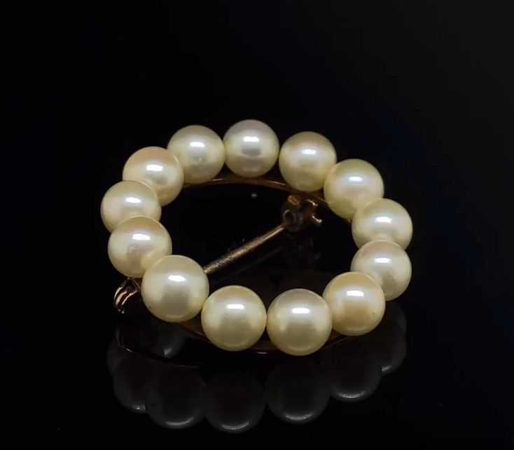 14K Pearl Pin