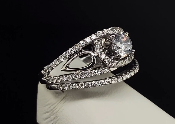 14K Diamond Semi-Mount Wedding Set