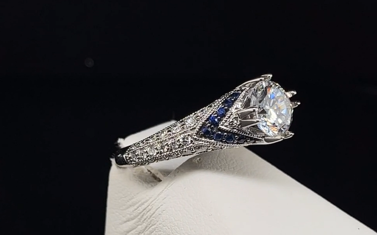 18K Semi-Mount Engagement Ring
