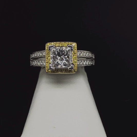 Platinum/18K Diamond Ring