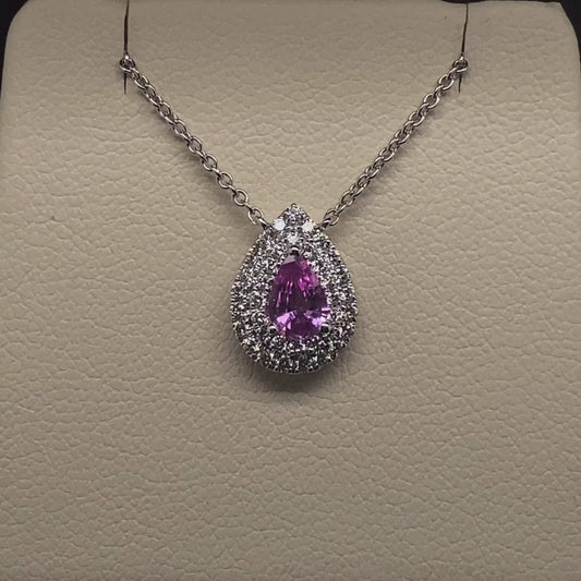18K Diamond and Sapphire Necklace