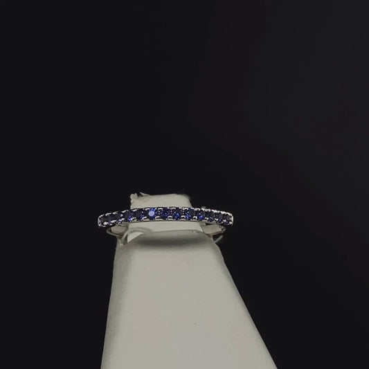 14K Sapphire Stackable Band