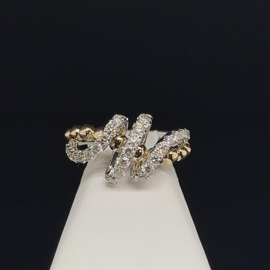 14K Two Tone Diamond Fashion Ring