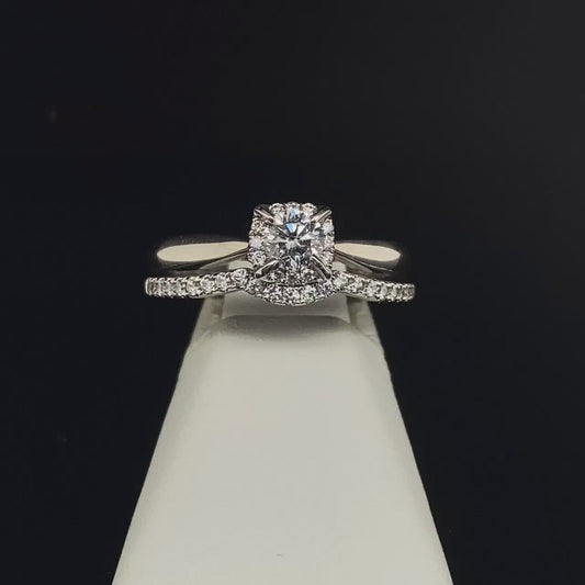 14K Diamond Wedding Set