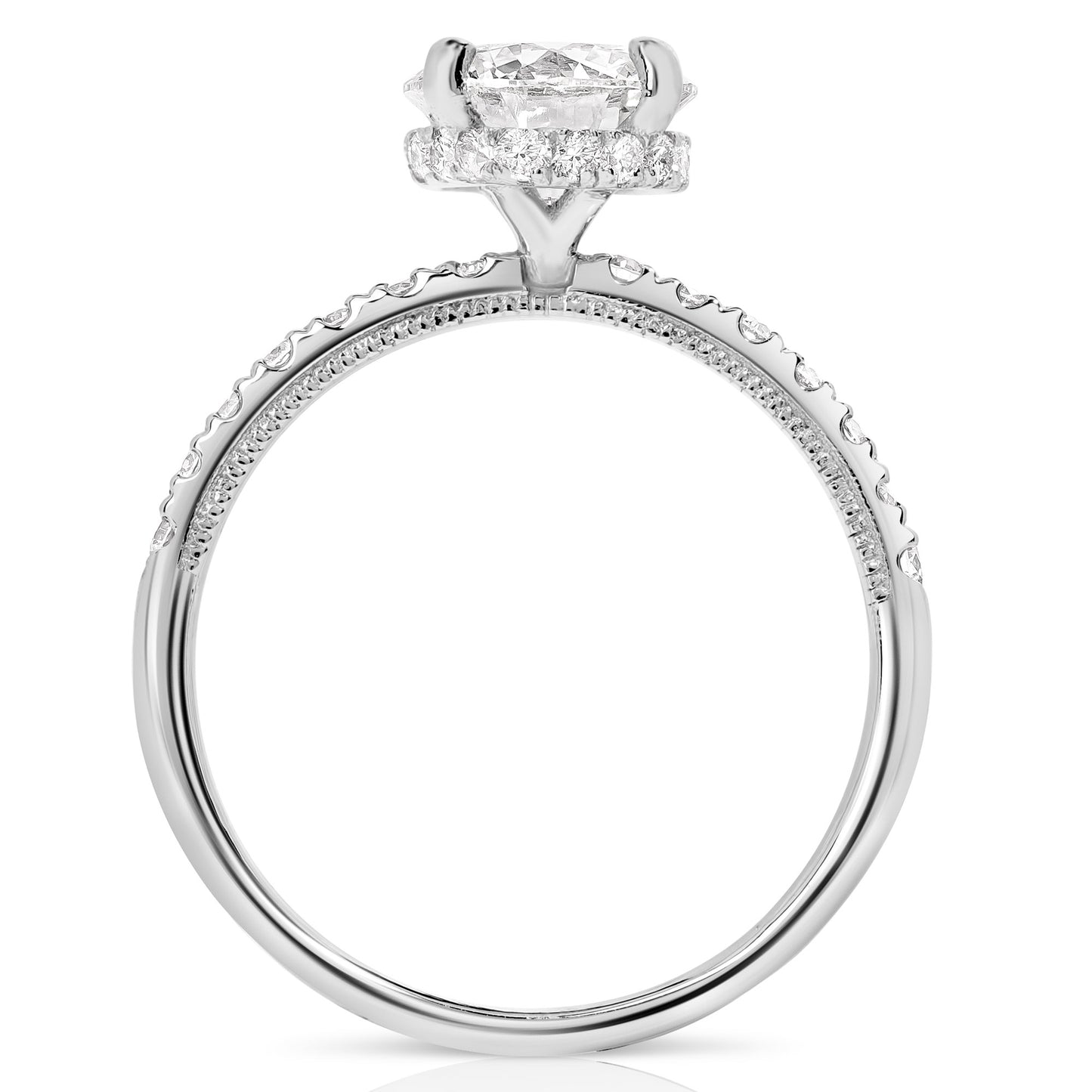 1 1/2 CT CENTER ROUND H-HALO LAB GROWN ENGAGEMENT RING