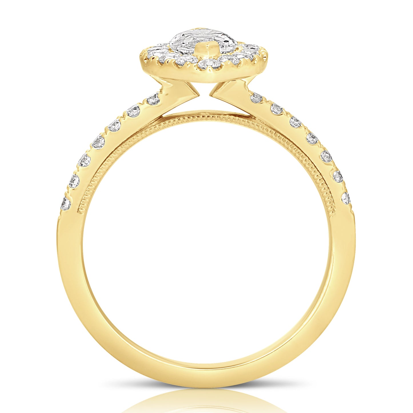 3/4 CT CENTER MARQUISE HALO DIAMOND ENGAGEMENT RING