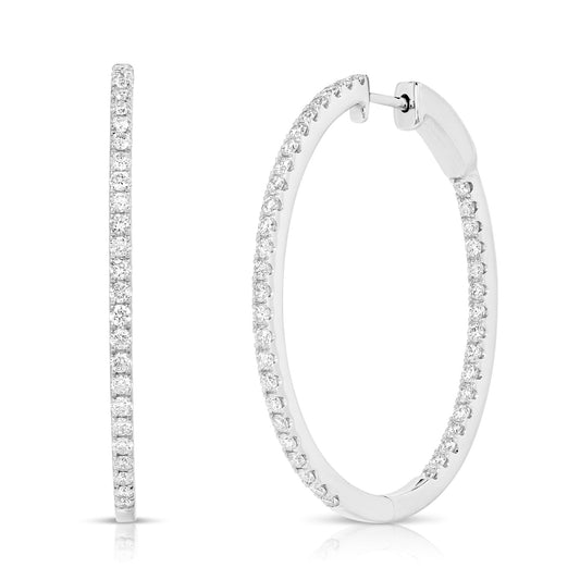 PREMIER LARGE PRONG SET OVAL HOOPS