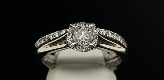 14K Diamond Wedding Set