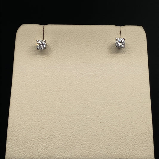 14K Diamond Stud Earrings