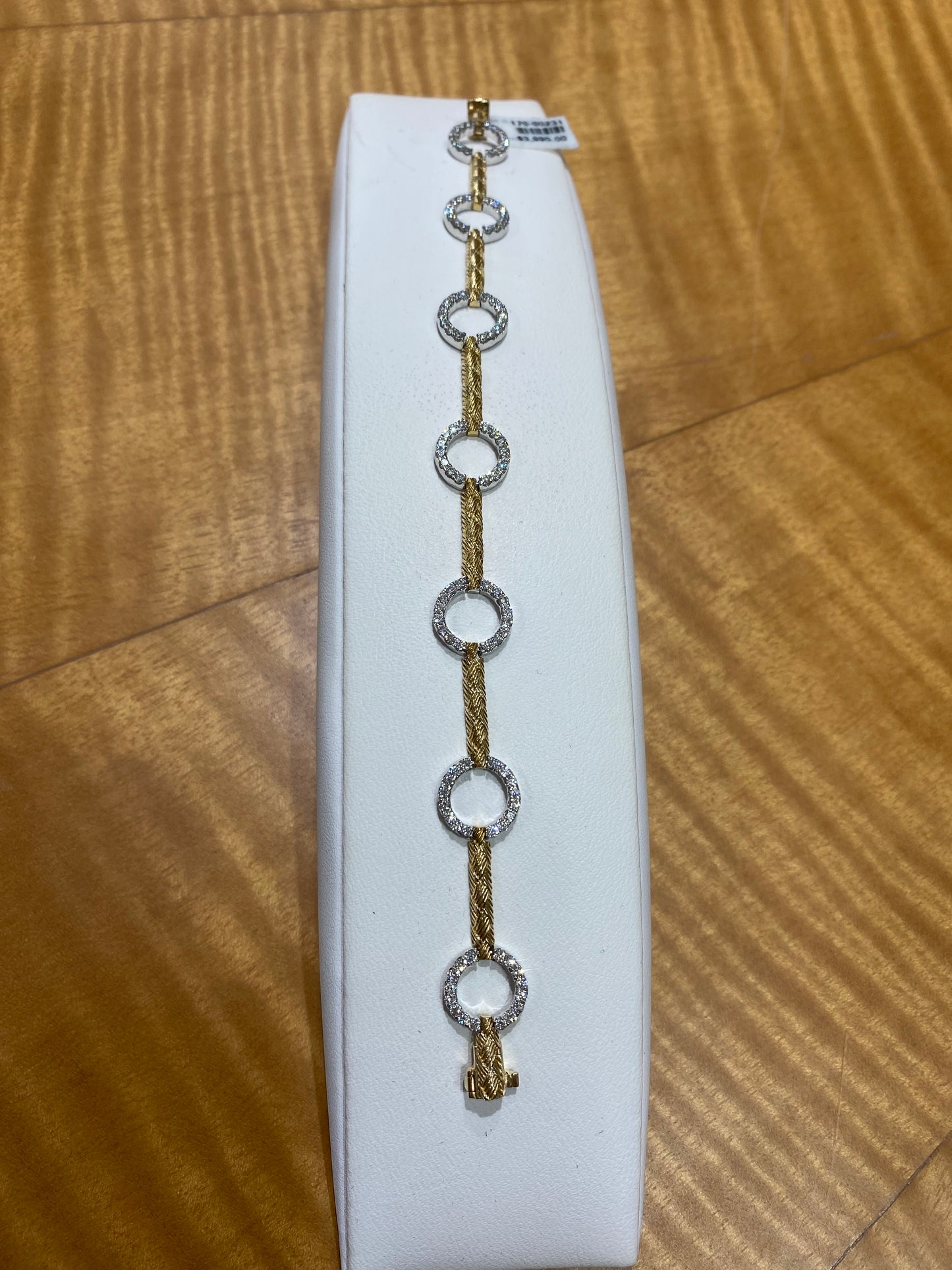 14K Two Tone Diamond Bracelet