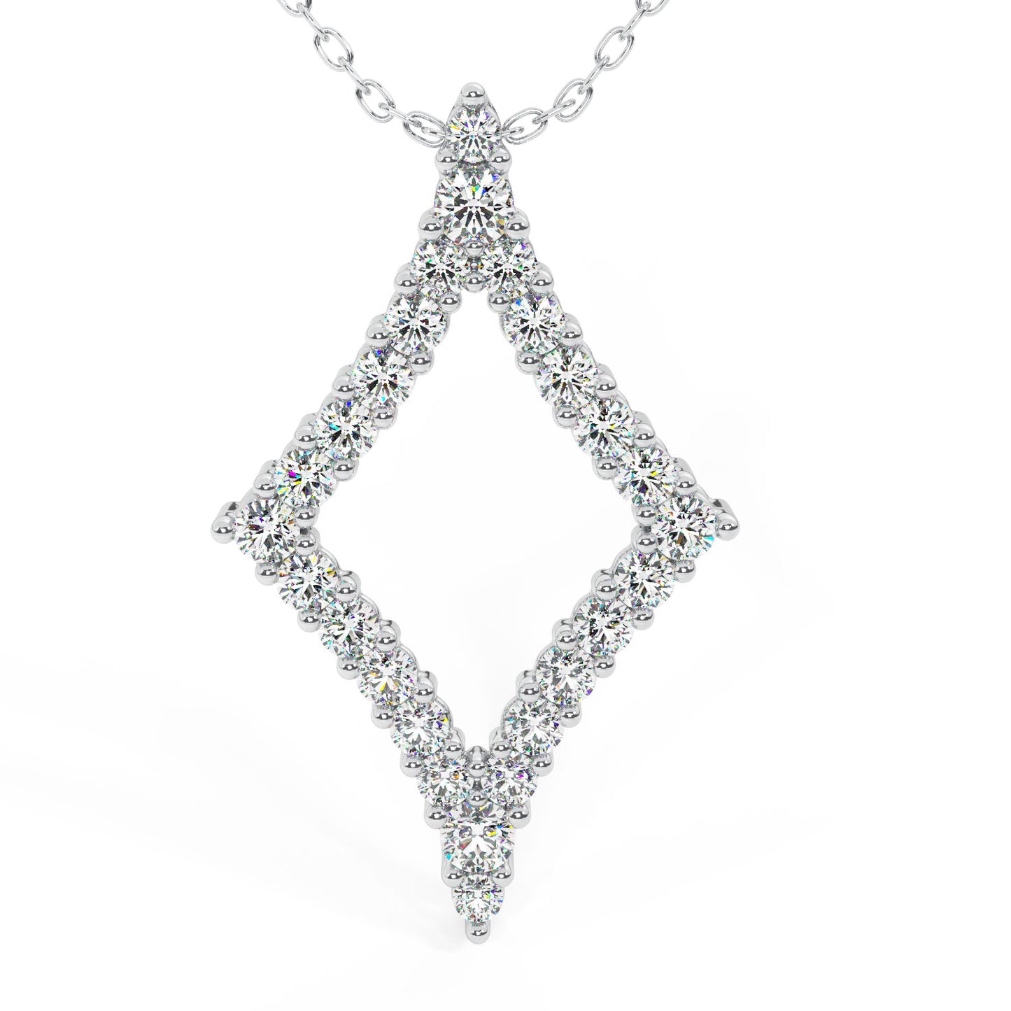 1 CTW COVETED DIAMOND SHAPE PENDANT