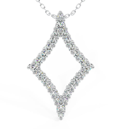 1 CTW COVETED DIAMOND SHAPE PENDANT