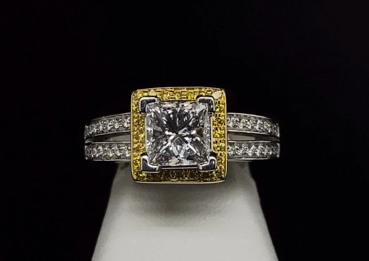 Platinum/18K Diamond Ring