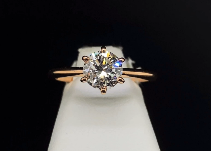 14K Rose Gold Diamond Engagement Ring