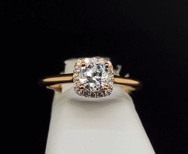 14K Rose Gold Diamond Engagement Ring