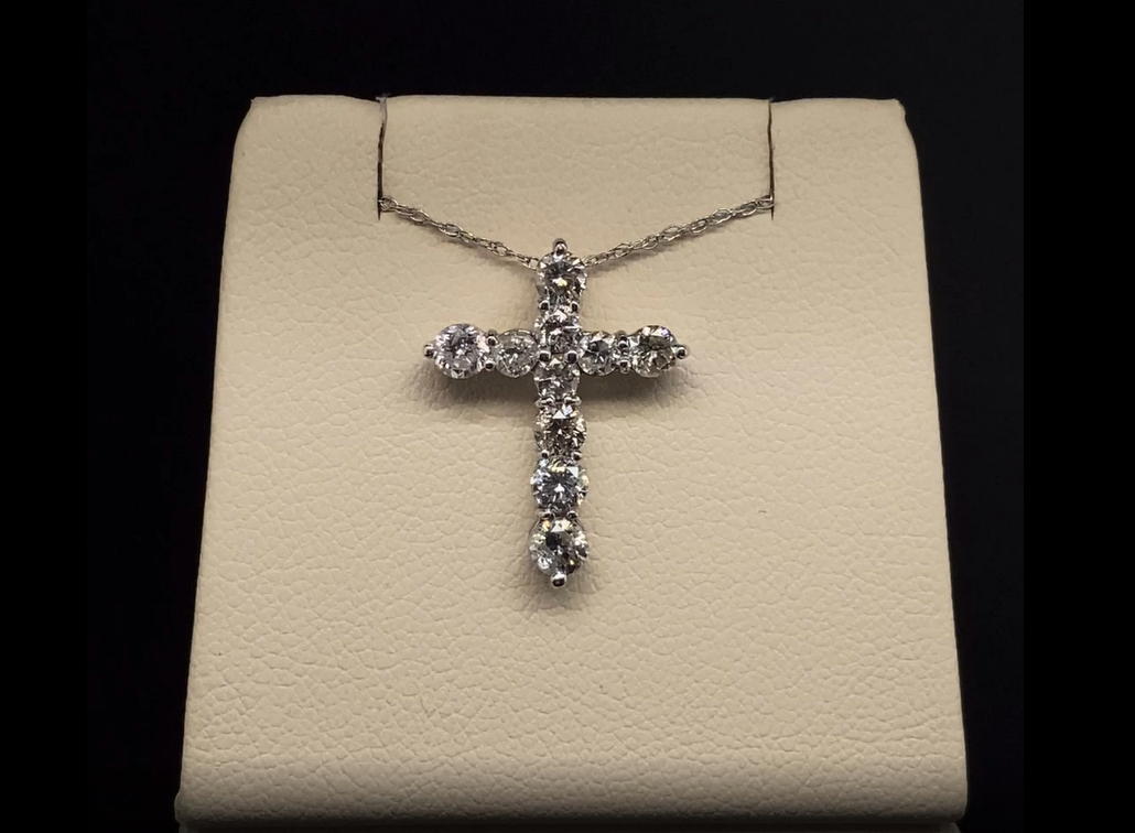 Platinum Diamond Cross Pendant
