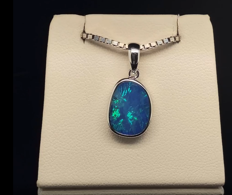 Sterling Silver Opal Pendant