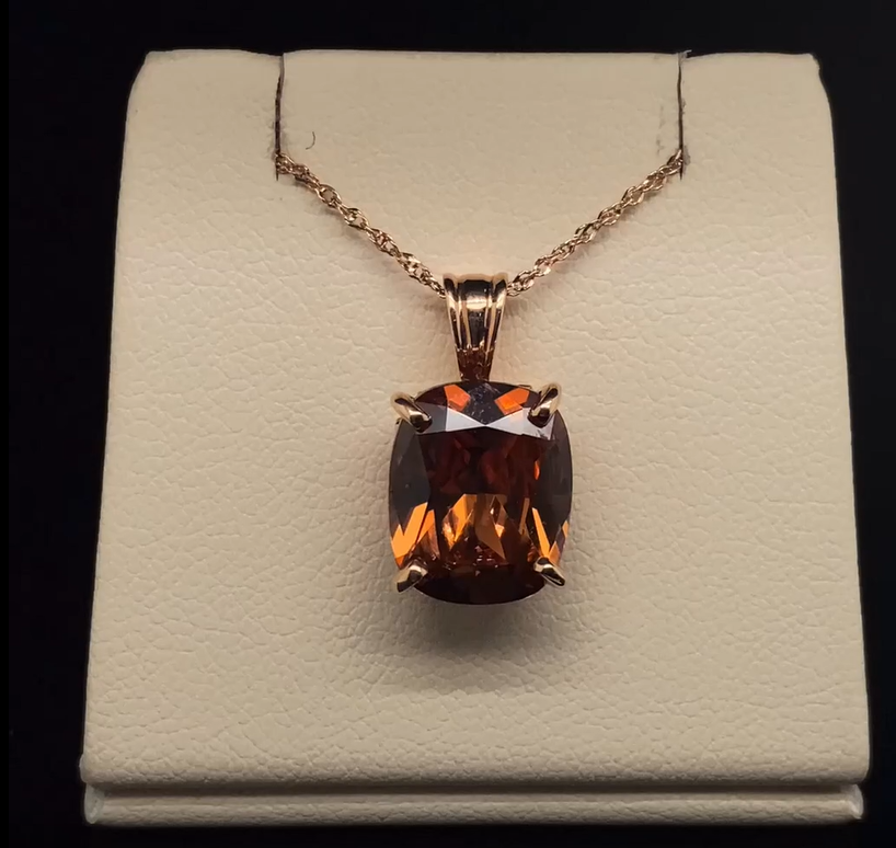 14K Zircon Pendant