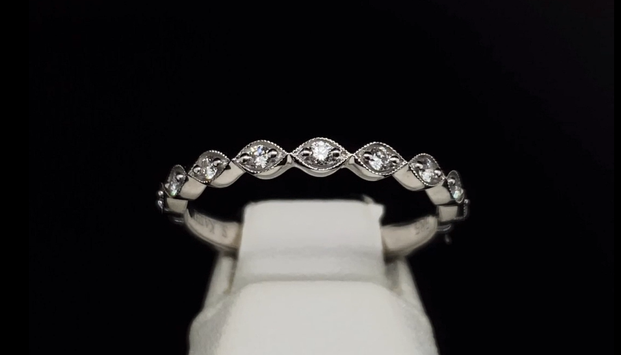 14K Stackable Diamond Band