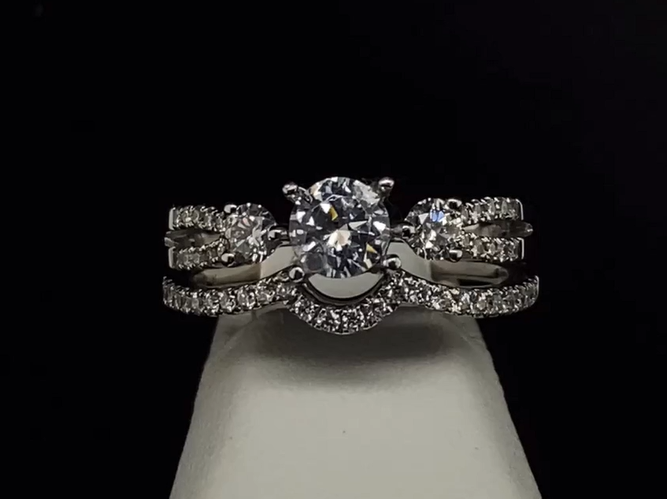 14K Semi-Mount Wedding Set