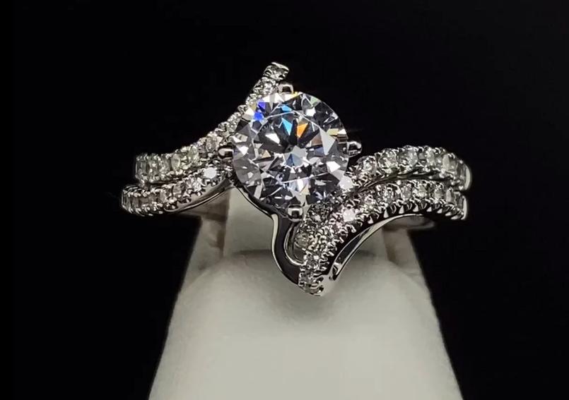 14K Diamond Semi-Mount Wedding Set