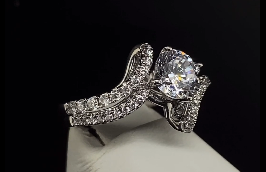 14K Diamond Semi-Mount Wedding Set