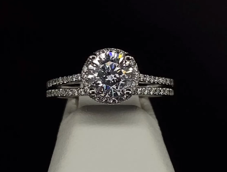 14K Diamond Semi-Mount Wedding Set