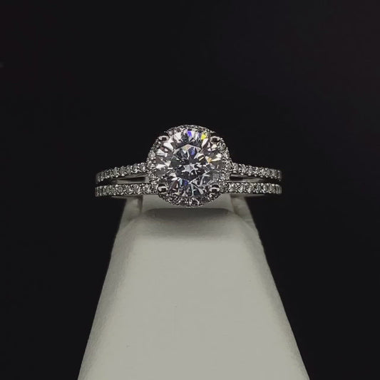 14K Diamond Semi-Mount Wedding Set