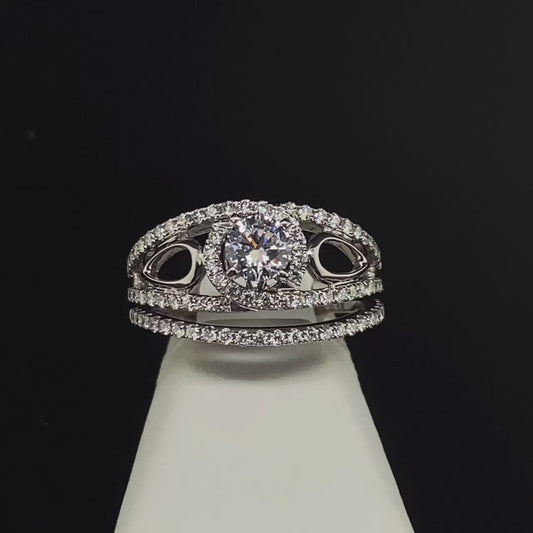 14K Diamond Semi-Mount Wedding Set