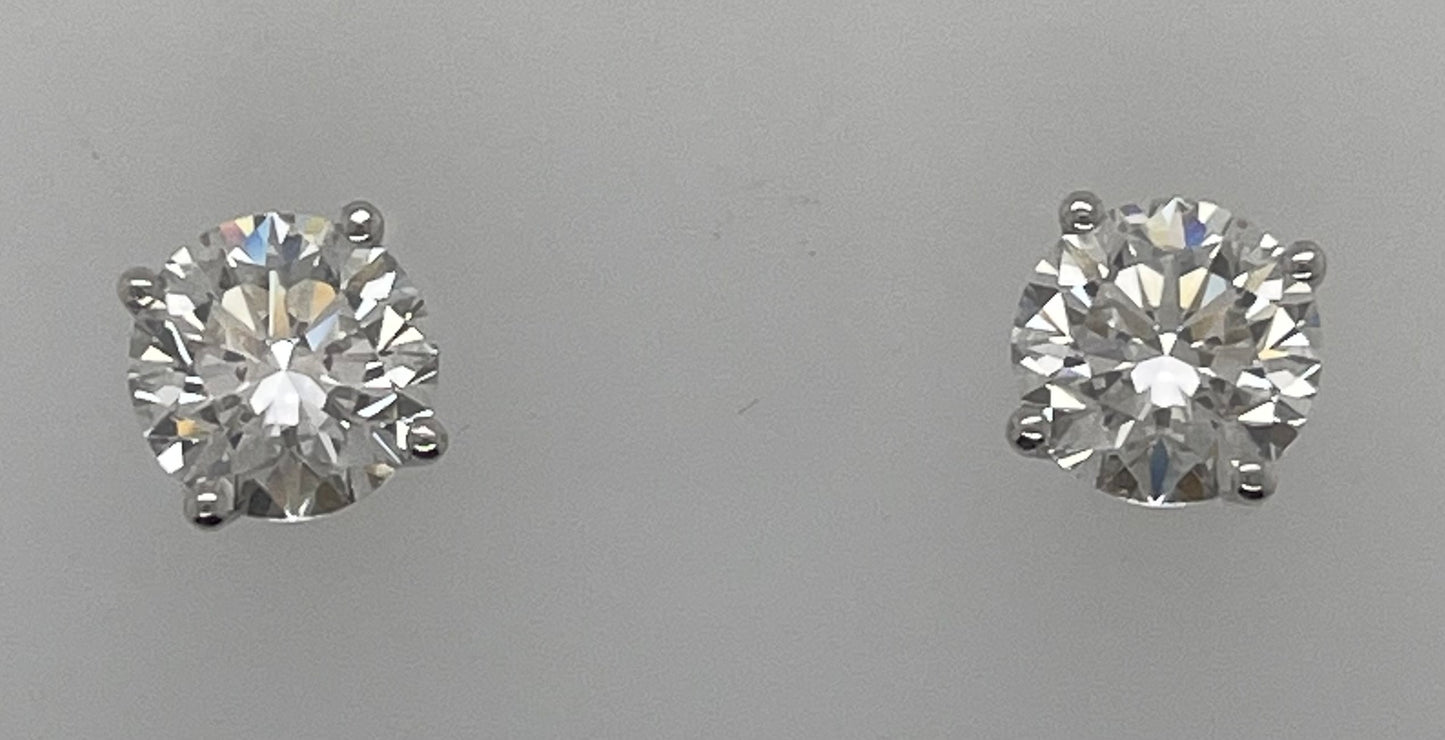 Lab Created Diamond Stud Earrings 3 carat total weight