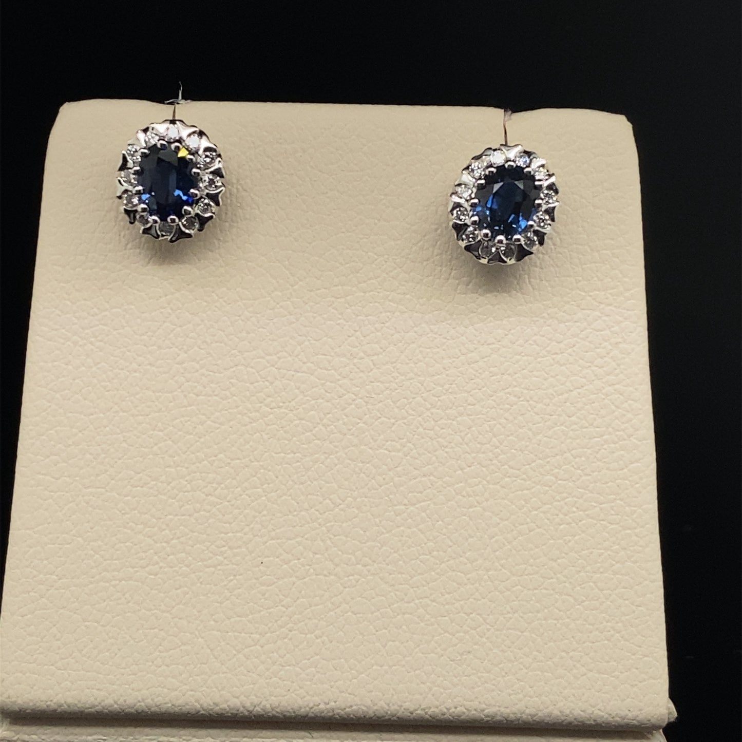 14K Diamond and Sapphire Earrings