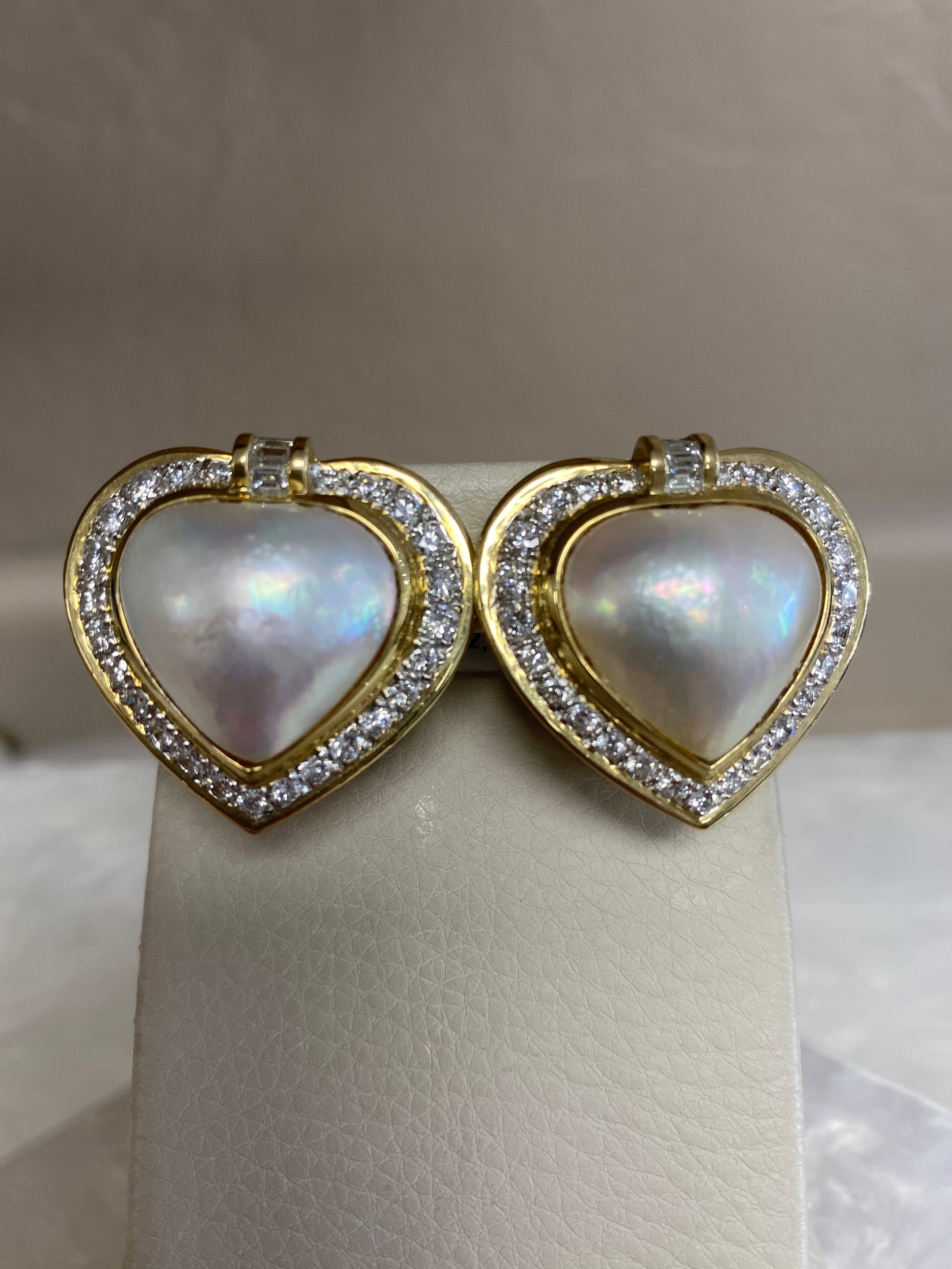 14K Pearl and Diamond Earrings